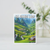 Ha Giang Loop Vietnam Travel Postkarte (Stehend Vorderseite)