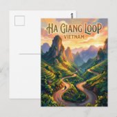 Ha Giang-Schleife Vietnam Postkarte (Vorne/Hinten)