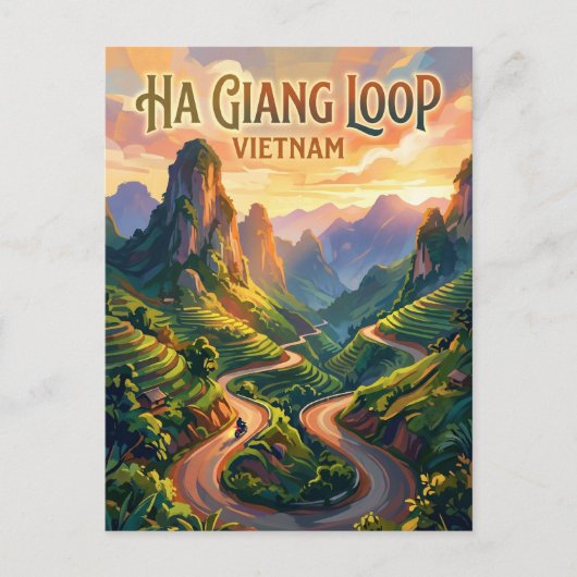 Ha Giang-Schleife Vietnam Postkarte (Vorderseite)