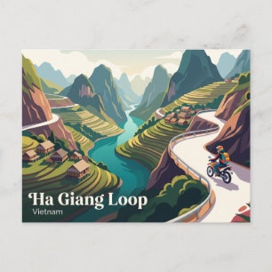 Ha Giang Schleife Vietnam Postkarte