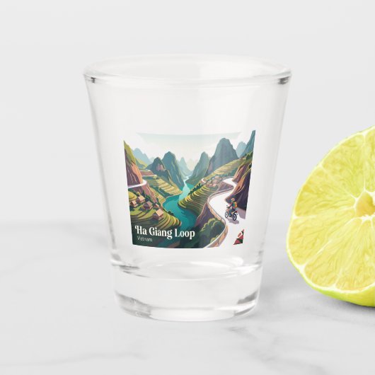 Ha Giang Schleife Vietnam Schnapsglas (Vorderseite)