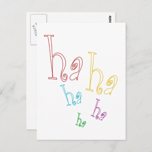 Ha ha ha! postkarte (Vorne/Hinten)