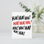 Ha Ha Ha Postkarte (Stehend Vorderseite)