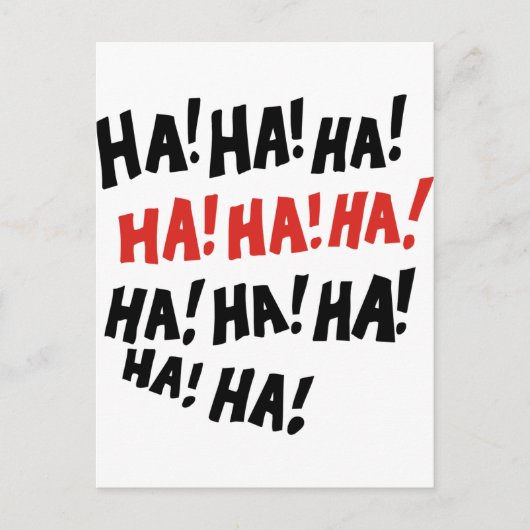 Ha Ha Ha Postkarte (Vorderseite)