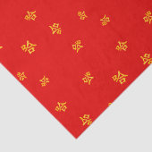 "Ha Ha" humorvolle Chinesen lachen Red & Gold Seidenpapier (Ausschnitt)