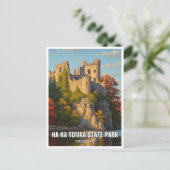 Ha Ha Tonka Staat Park Missouri Travel Postkarte (Stehend Vorderseite)