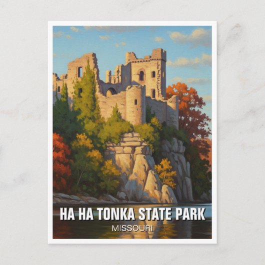 Ha Ha Tonka Staat Park Missouri Travel Postkarte (Vorderseite)