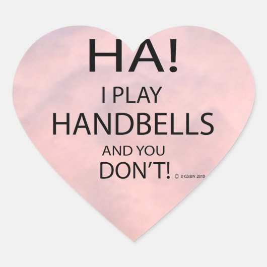 Ha Handbells Heart Sticker (Vorderseite)