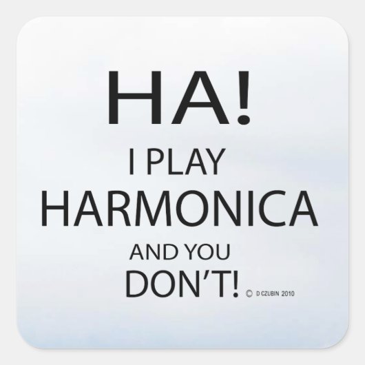 Ha Harmonica Square Sticker (Vorderseite)
