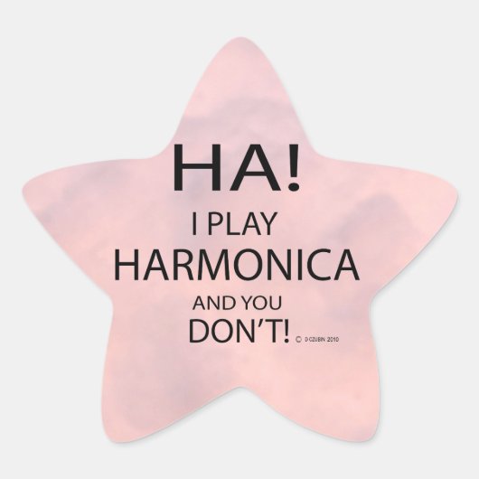 Ha Harmonica Star Sticker (Vorderseite)