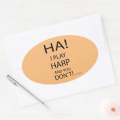 Ha Harp Oval Sticker (Umschlag)