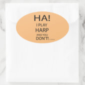 Ha Harp Oval Sticker (Tasche)