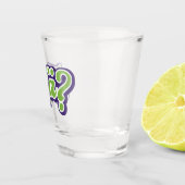 Hä? Hm? Funny German Slang Schnapsglas (Rechts)