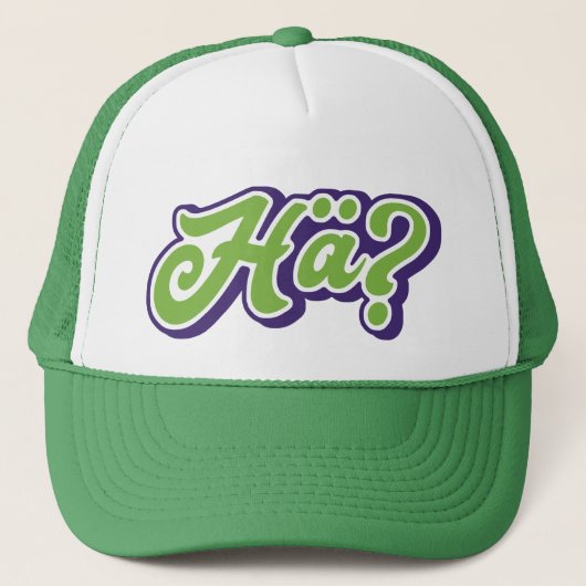 Hä? Hm? WACHSTUM? Funny German Slang Hat Truckerkappe (Vorderseite)