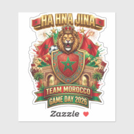 🇲🇦 HA HNA JINA Team Marokko Spieltag 2026 Aufkleber