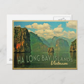 Ha Long Bay Islands Vietnam Postkarte (Vorne/Hinten)