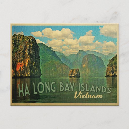 Ha Long Bay Islands Vietnam Postkarte (Vorderseite)
