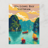 Ha Long Bay Vietnam Boat Trip Postkarte (Vorderseite)
