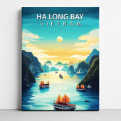Ha Long Bay Vietnam Canvas Print Travel Poster Leinwanddruck