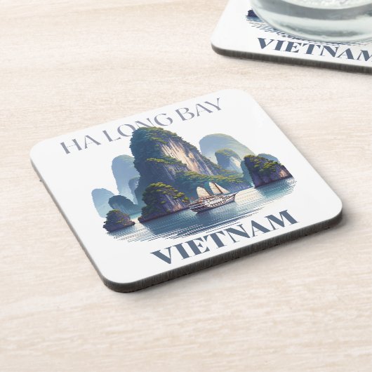 Ha Long Bay Vietnam Getränkeuntersetzer (Linke Seite)