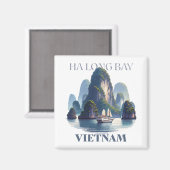 Ha Long Bay Vietnam Magnet (Vorderseite/Rückseite)