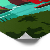 Ha Long Bay Vietnam Reisen Vintag Art Poster (Ecke)