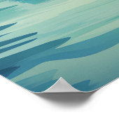 Ha Long Bay Vietnam Retro Southeast Asia Coastal Poster (Ecke)