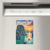 Ha Long Bay Vietnam Sunset Magnet (In Situ (Geschirrspüler))