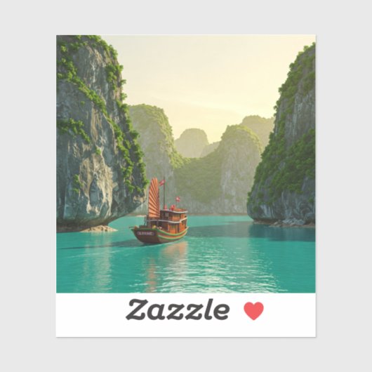 Ha Long Bay Vietnam Travel Aufkleber (Blatt)