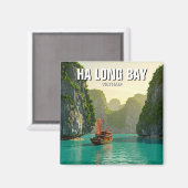 Ha Long Bay Vietnam Travel Magnet (Vorderseite/Rückseite)