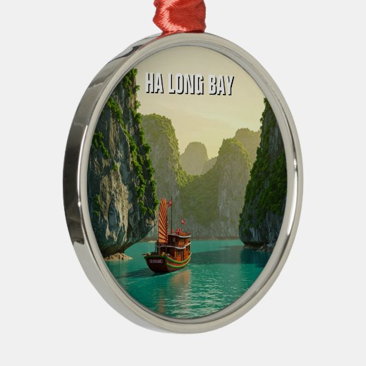 Ha Long Bay Vietnam Travel Ornament Aus Metall (Rechts)