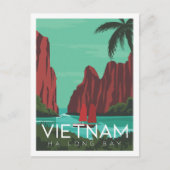 Ha long Bay Vietnam Travel Place Illustration Postkarte (Vorderseite)