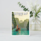 Ha Long Bay Vietnam Travel Postkarte (Stehend Vorderseite)