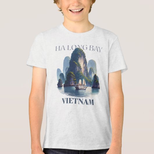 Ha Long Bay Vietnam Tri-Blend Shirt (Vorderseite)