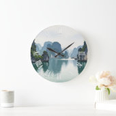Ha Long Bucht Vietnam Große Wanduhr (Zuhause)