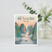 Ha-Long-Bucht Vietnam Postkarte (Stehend Vorderseite)