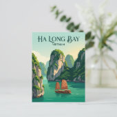 Ha-Long-Bucht Vietnam Postkarte (Stehend Vorderseite)