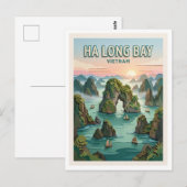 Ha-Long-Bucht Vietnam Postkarte (Vorne/Hinten)