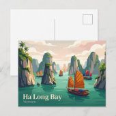 Ha-Long-Bucht Vietnam Postkarte (Vorne/Hinten)
