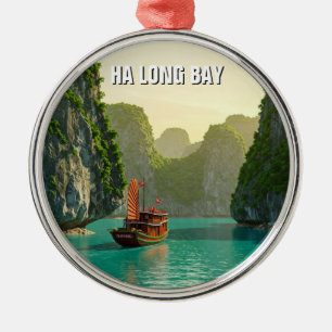 Ha Long Bucht Vietnam Reise Ornament Aus Metall
