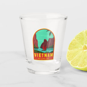 Ha Long Bucht Vietnam Reise Vintage Kunst Schnapsglas