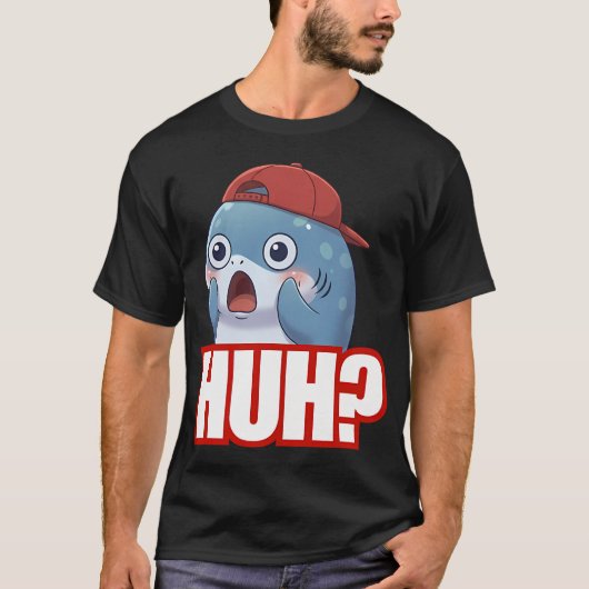 Hä? Lustiger Chibi-Hai T-Shirt (Vorderseite)