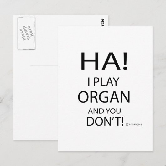 Ha Organ Postkarte (Vorne/Hinten)
