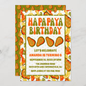 Ha-papaya Birthday Papaya Happy Birthday Einladung (Vorne/Hinten)