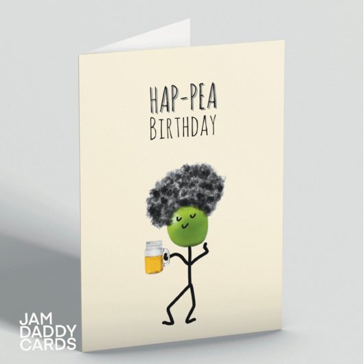 Ha- Pea Birthday Karte