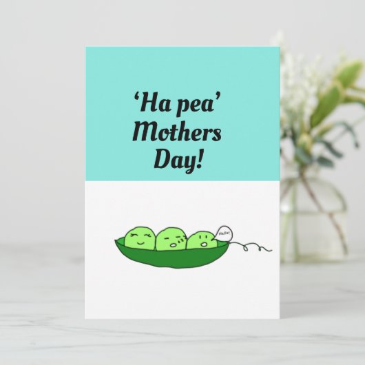 Ha pea Mütter Tag! Karte (Stehend Vorderseite)