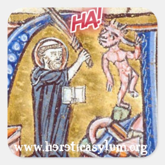 HA! QUADRATISCHER AUFKLEBER (Vorderseite)