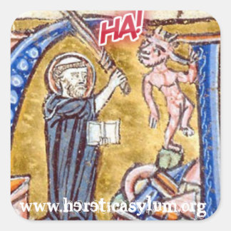 HA! QUADRATISCHER AUFKLEBER