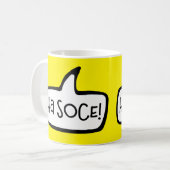 Ha Soce! Hallo Mate in Cornish, Cornwall Kaffeetasse (Vorderseite Links)