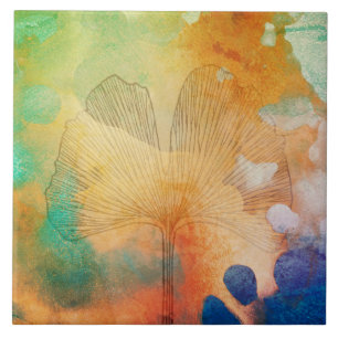 Ha Tonka im Herbst mit Riesengingko-Blatt Fliese